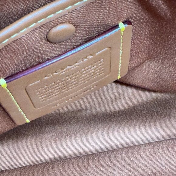 COACH Legacy pebbled leather medium carryall satchel crossbody -Defective - Picture 9 of 14